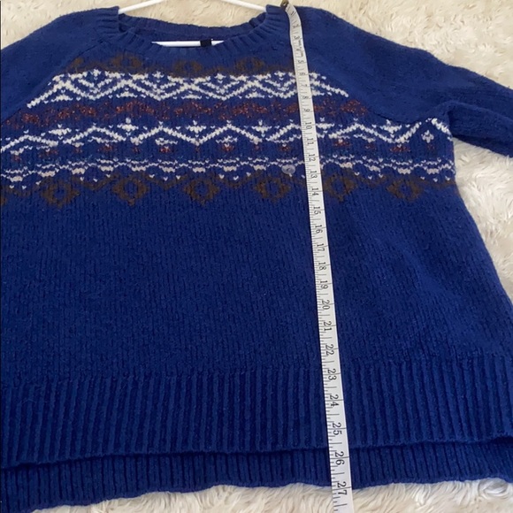 AMERICAN EAGLE OUTFITTERS Women’s Blue Tribal Print Sweater Size L NWOT - Picture 12 of 14
